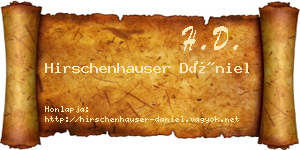 Hirschenhauser Dániel névjegykártya
